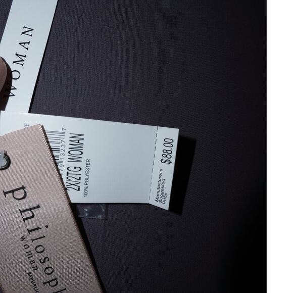 Philosophy Republic Clothing Open Front Draped Jacket Women's 2X Gray NWT - Picture 7 of 9